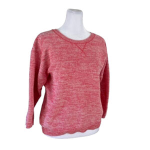 J. Crew Pink Marled Crewneck Sweater Size Medium